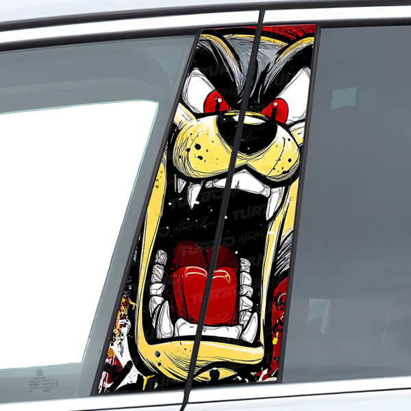 Sticker for car pillar Diabeł Tasmański | TurboWrapz.com