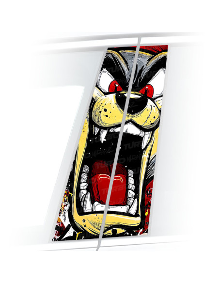 Sticker for car pillar Diabeł Tasmański | TurboWrapz.com