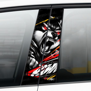 Naklejka na słupek samochodowy Wilkołak | TurboWrapz.com 2