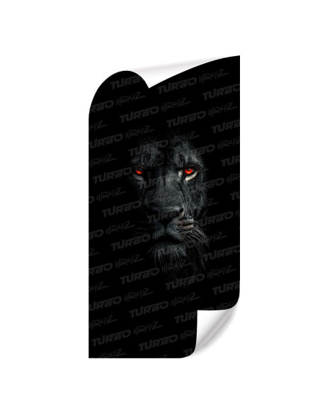 Sticker for car pillar Lew z czerwonymi oczami 2 | TurboWrapz.com