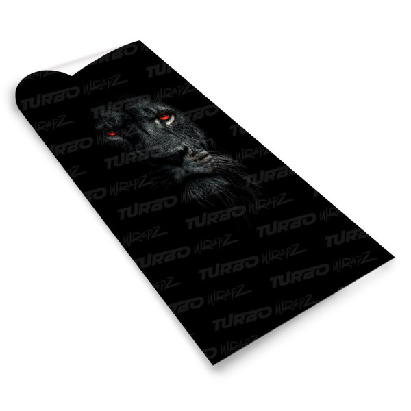 Naklejka na słupek samochodowy Lew z czerwonymi oczami 2 | TurboWrapz.com