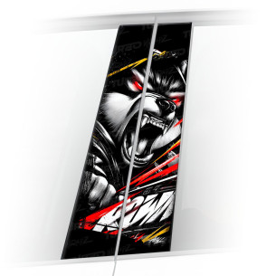 Naklejka na słupek samochodowy Wilkołak | TurboWrapz.com