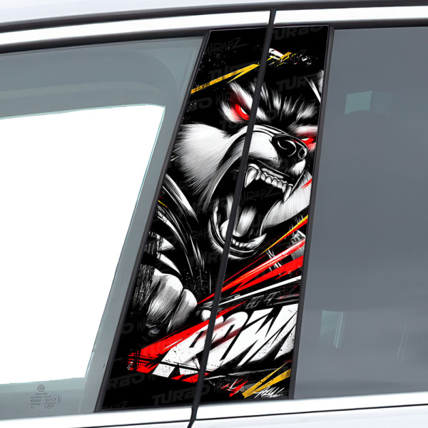 Naklejka na słupek samochodowy Wilkołak | TurboWrapz.com