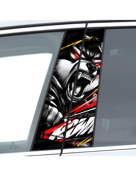 Naklejka na słupek samochodowy Wilkołak | TurboWrapz.com