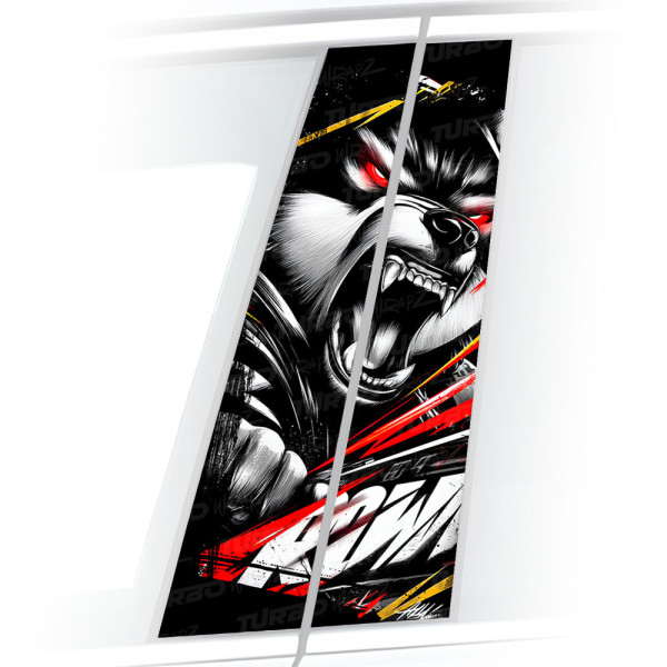 Naklejka na słupek samochodowy Wilkołak | TurboWrapz.com