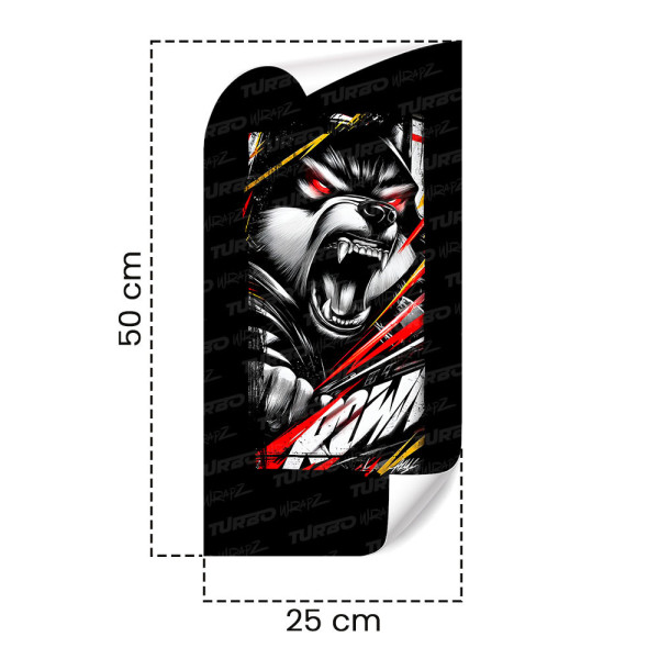 Naklejka na słupek samochodowy Wilkołak | TurboWrapz.com