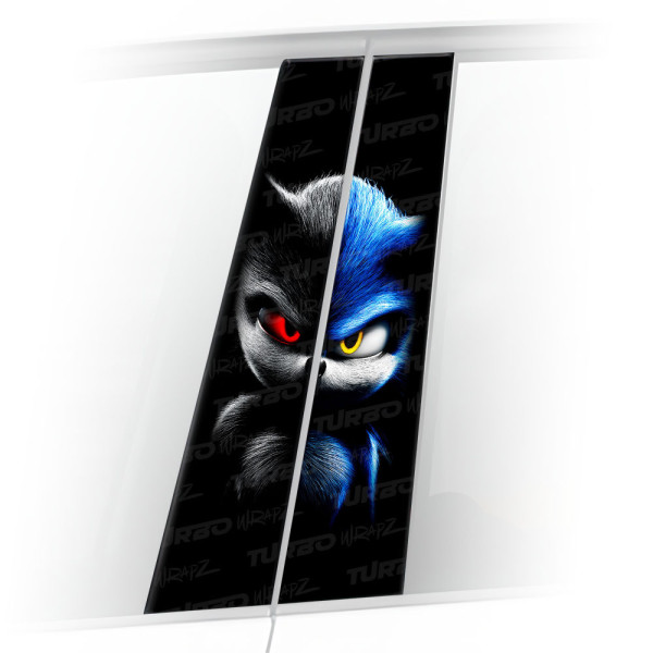 Sticker for car pillar Sonic Dark | TurboWrapz.com