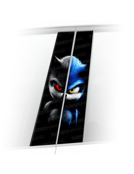 Sticker for car pillar Sonic Dark | TurboWrapz.com