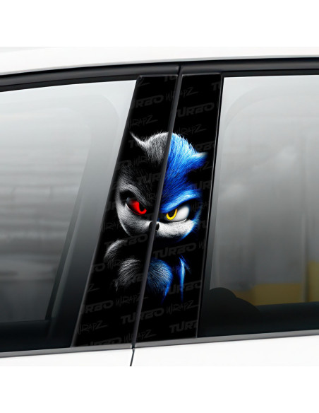 Sticker for car pillar Sonic Dark | TurboWrapz.com