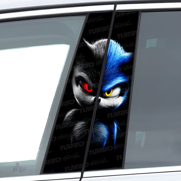 Naklejka na słupek samochodowy Sonic Dark | TurboWrapz.com