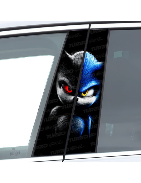 Sticker for car pillar Sonic Dark | TurboWrapz.com