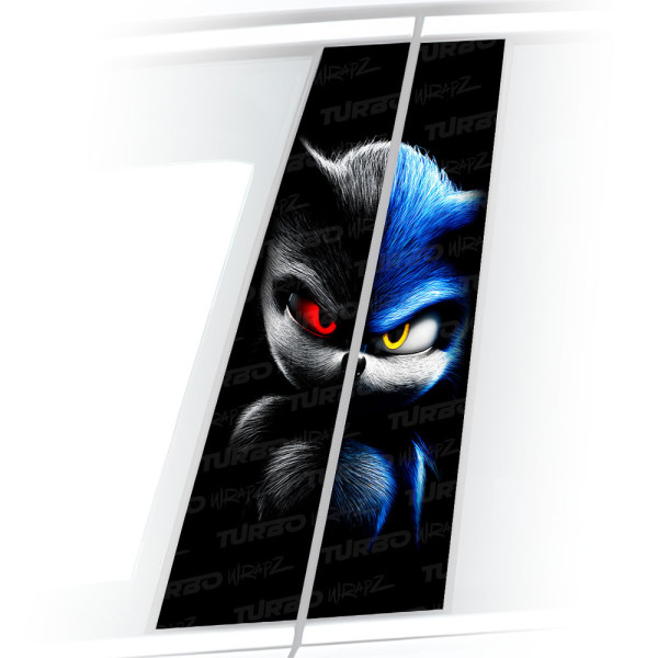 Sticker for car pillar Sonic Dark | TurboWrapz.com
