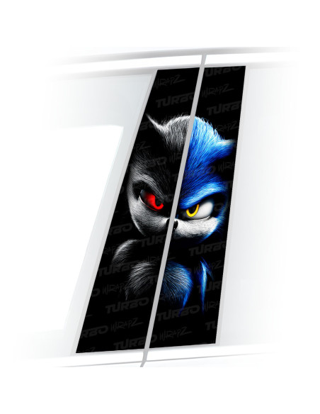 Naklejka na słupek samochodowy Sonic Dark | TurboWrapz.com