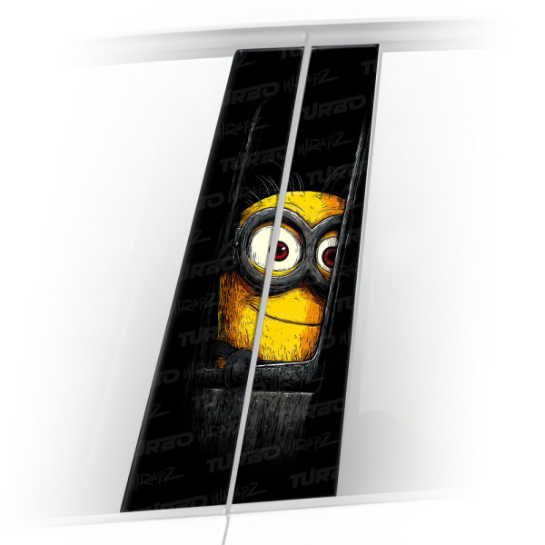 Sticker for car pillar Minion | TurboWrapz.com
