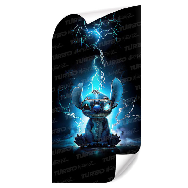 Sticker for car pillar Stich z piorunami | TurboWrapz.com