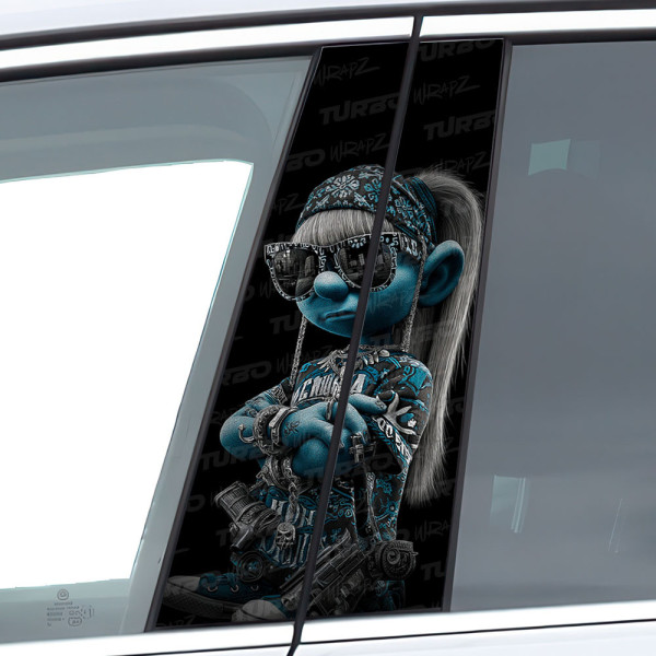Sticker for car pillar Smerfetka 1 | TurboWrapz.com