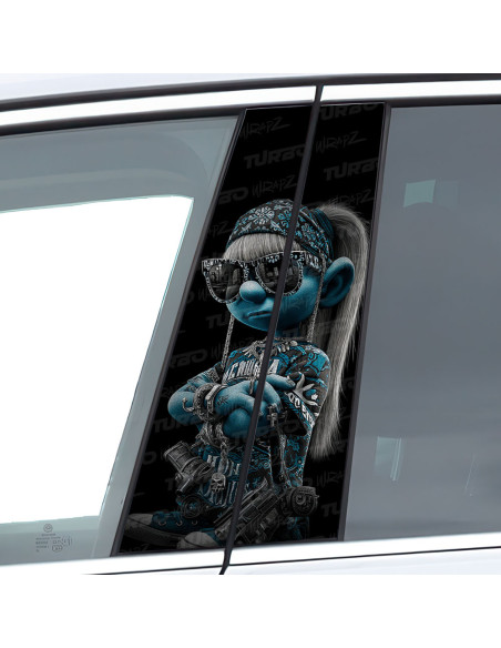 Sticker for car pillar Smerfetka 1 | TurboWrapz.com
