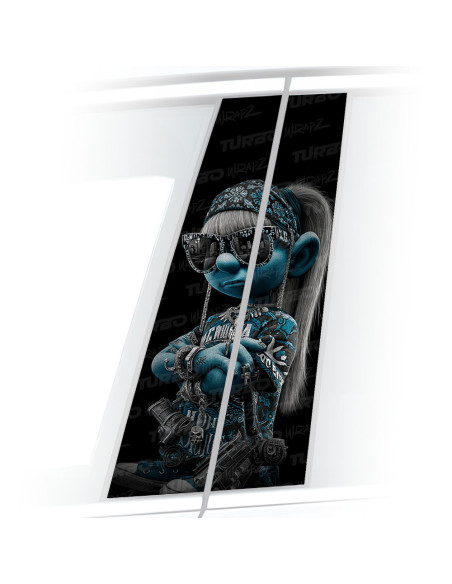 Sticker for car pillar Smerfetka 1 | TurboWrapz.com