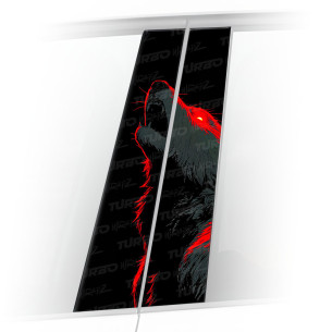 Naklejka na słupek samochodowy Wilk | TurboWrapz.com