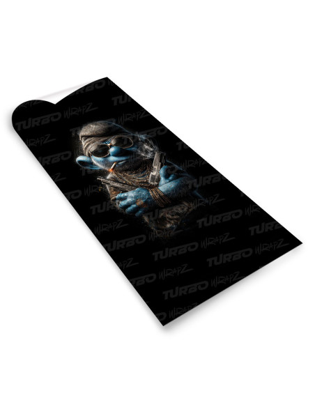 Sticker for car pillar Smerf gangster 3 | TurboWrapz.com