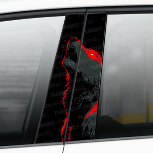 Naklejka na słupek samochodowy Wilk | TurboWrapz.com 2