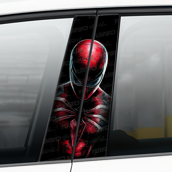 Naklejka na słupek samochodowy Spiderman | TurboWrapz.com