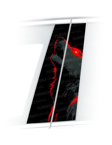 Naklejka na słupek samochodowy Wilk | TurboWrapz.com
