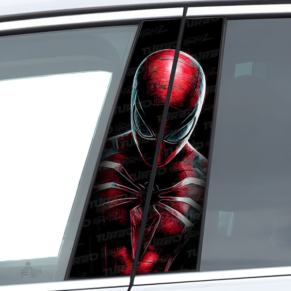 Naklejka na słupek samochodowy Spiderman | TurboWrapz.com