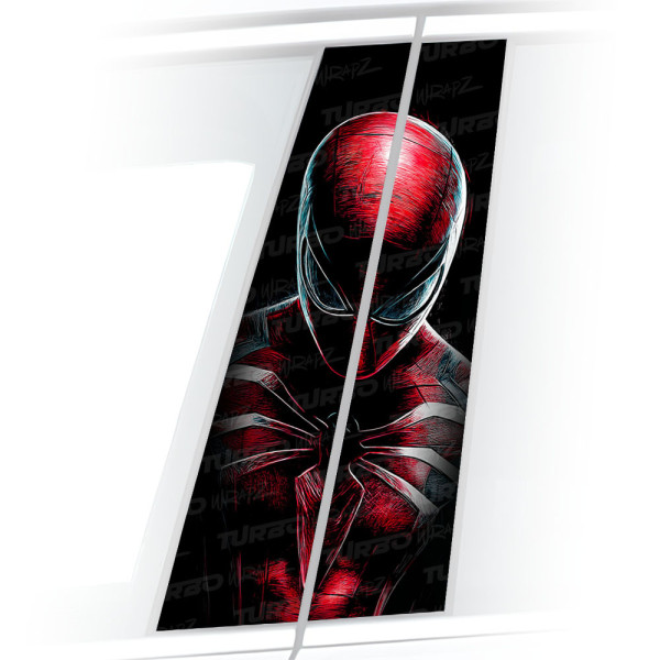 Sticker for car pillar Spiderman | TurboWrapz.com