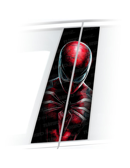 Sticker for car pillar Spiderman | TurboWrapz.com