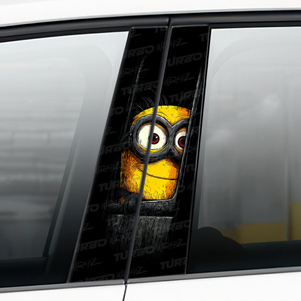 Sticker for car pillar Minion | TurboWrapz.com