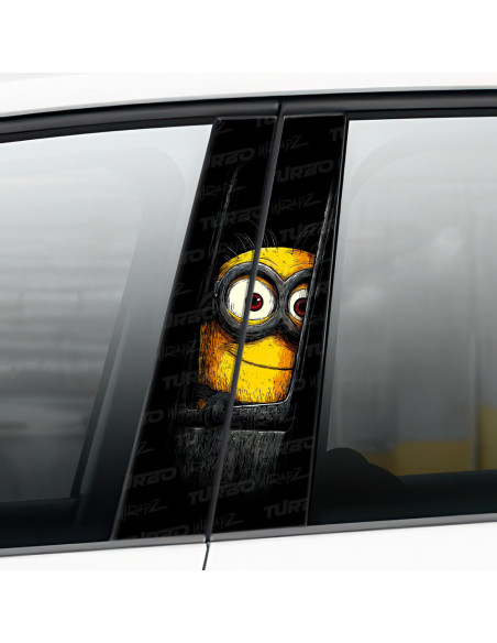 Sticker for car pillar Minion | TurboWrapz.com
