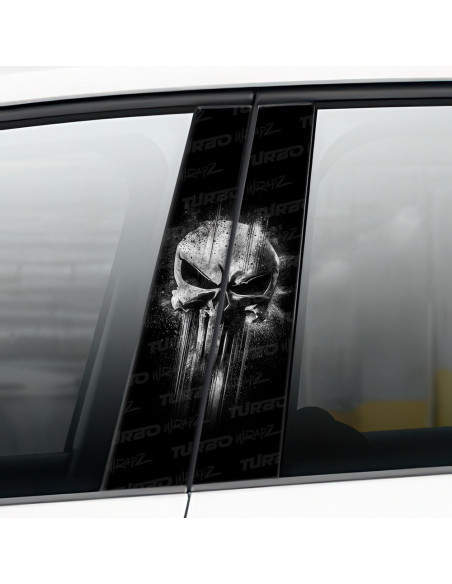 Sticker for car pillar Czaszka Punisher 3 | TurboWrapz.com