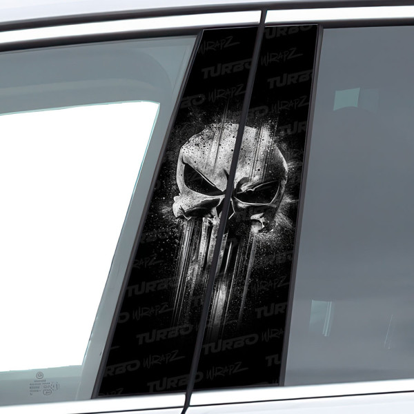 Naklejka na słupek samochodowy Czaszka Punisher 3 | TurboWrapz.com