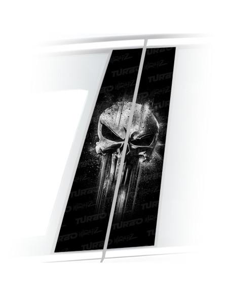 Naklejka na słupek samochodowy Czaszka Punisher 3 | TurboWrapz.com