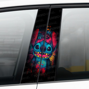 Naklejka na słupek samochodowy Stich graffiti | TurboWrapz.com 2