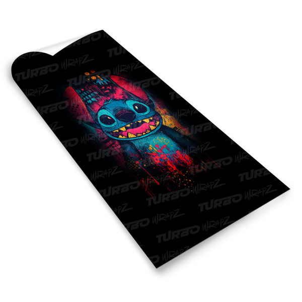 Sticker for car pillar Stich graffiti | TurboWrapz.com