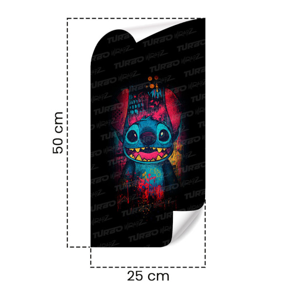 Sticker for car pillar Stich graffiti | TurboWrapz.com