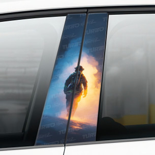 Naklejka na słupek samochodowy Strażak 2 | TurboWrapz.com 2