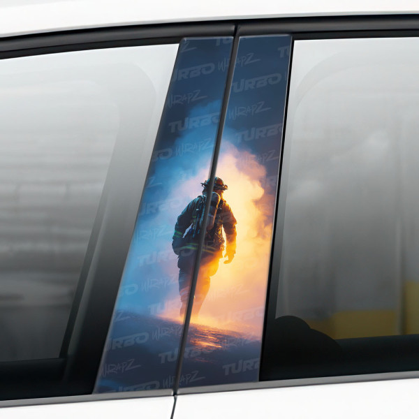 Sticker for car pillar Strażak 2 | TurboWrapz.com