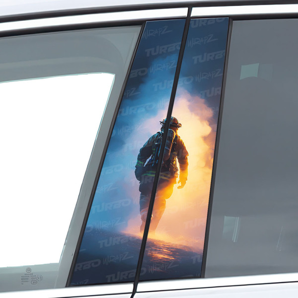 Sticker for car pillar Strażak 2 | TurboWrapz.com