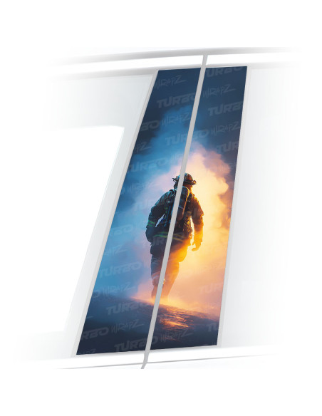 Sticker for car pillar Strażak 2 | TurboWrapz.com