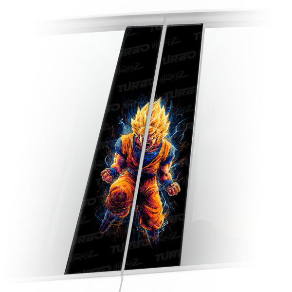 Sticker for car pillar Goku 4 | TurboWrapz.com