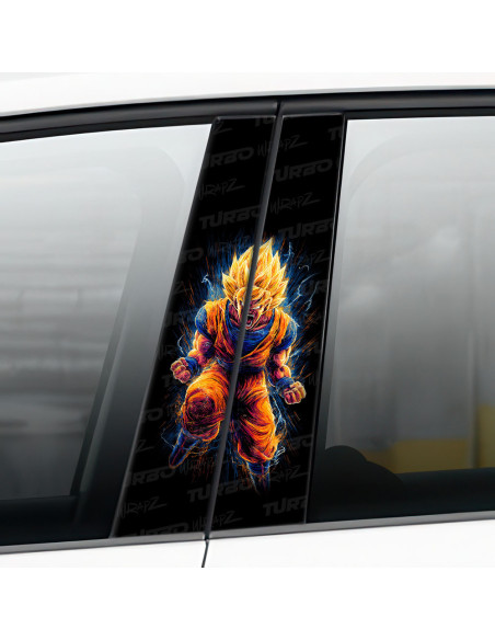Sticker for car pillar Goku 4 | TurboWrapz.com