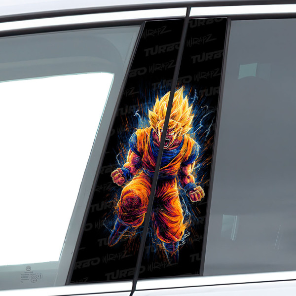 Naklejka na słupek samochodowy Goku 4 | TurboWrapz.com