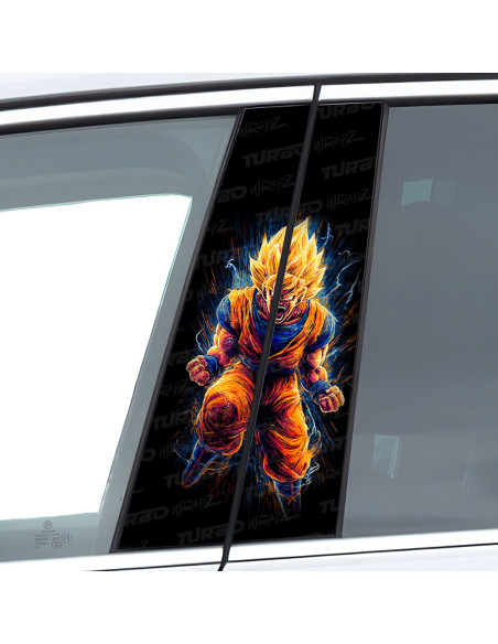 Sticker for car pillar Goku 4 | TurboWrapz.com