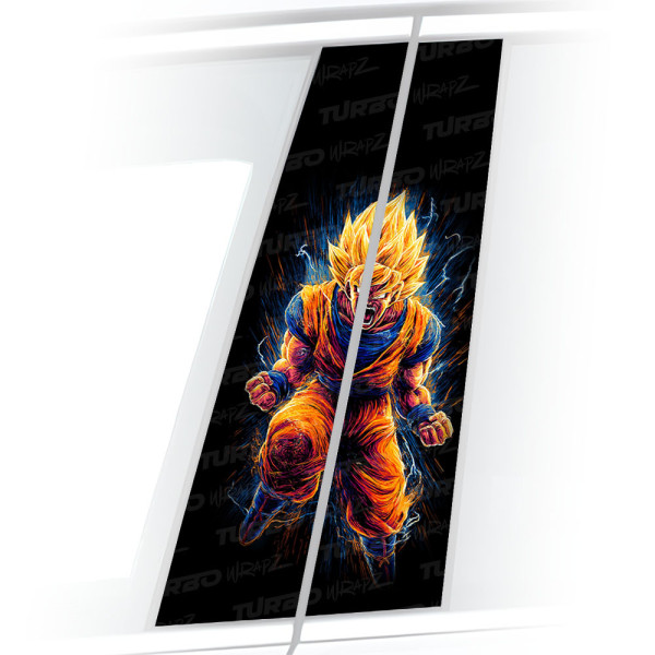 Sticker for car pillar Goku 4 | TurboWrapz.com