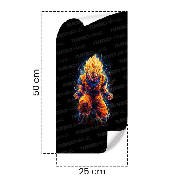 Sticker for car pillar Goku 4 | TurboWrapz.com