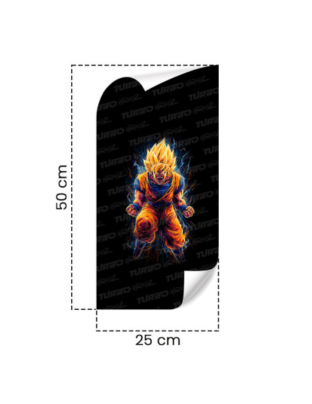 Sticker for car pillar Goku 4 | TurboWrapz.com