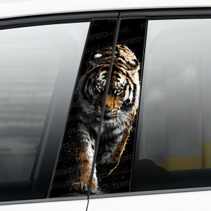 Sticker for car pillar Idący tygrys | TurboWrapz.com 2